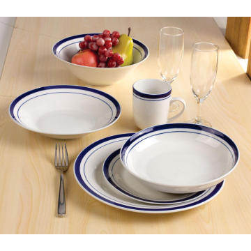 Taza de porcelana cena plato bowl set